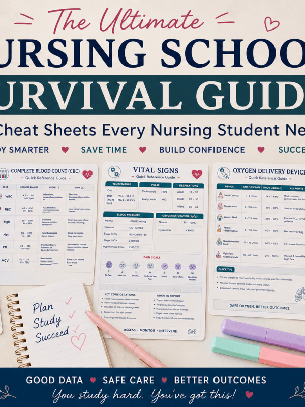 The Ultimate Nursing School Survival Guide: 5 Cheat Sheets Every Nursing Student&nbsp;Needs